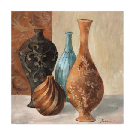 Marietta Cohen 'Spa Vases I' Canvas Art,14x14